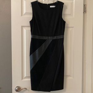 Calvin Klein faux leather suede dress